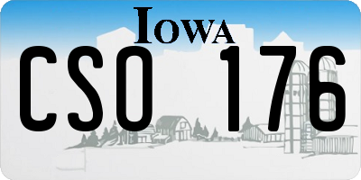 IA license plate CSO176