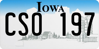 IA license plate CSO197
