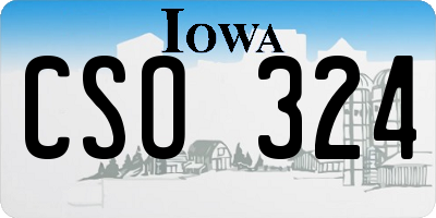 IA license plate CSO324