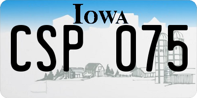 IA license plate CSP075