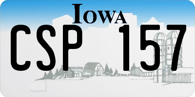 IA license plate CSP157