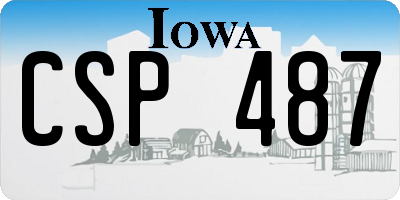 IA license plate CSP487