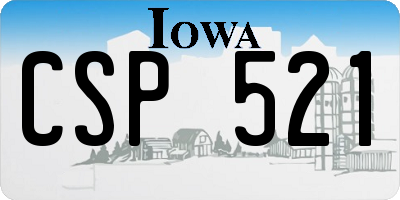 IA license plate CSP521