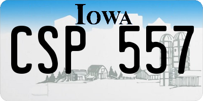 IA license plate CSP557
