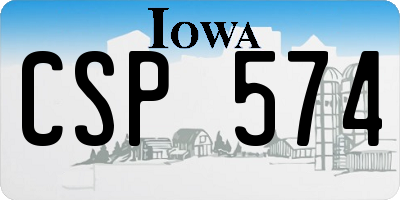 IA license plate CSP574