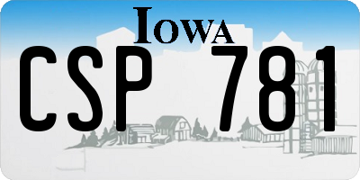 IA license plate CSP781