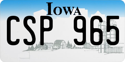 IA license plate CSP965