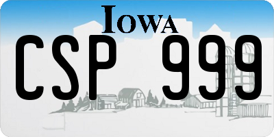 IA license plate CSP999