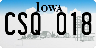IA license plate CSQ018