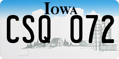 IA license plate CSQ072