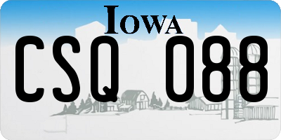 IA license plate CSQ088