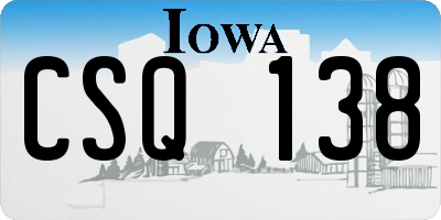 IA license plate CSQ138
