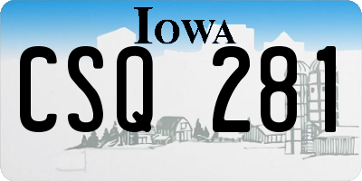 IA license plate CSQ281