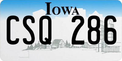 IA license plate CSQ286