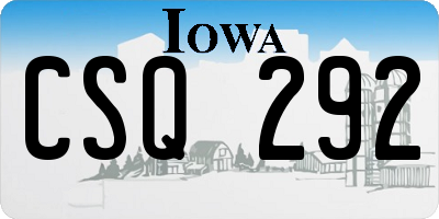 IA license plate CSQ292