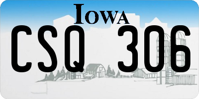 IA license plate CSQ306