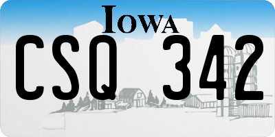 IA license plate CSQ342