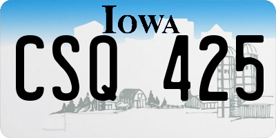 IA license plate CSQ425