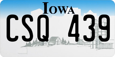IA license plate CSQ439