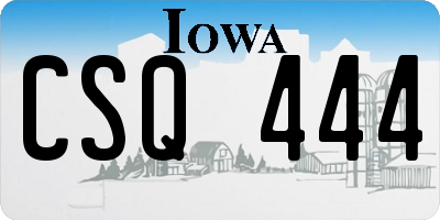 IA license plate CSQ444
