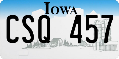 IA license plate CSQ457