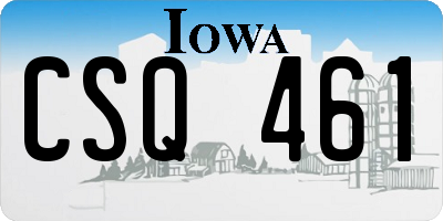 IA license plate CSQ461