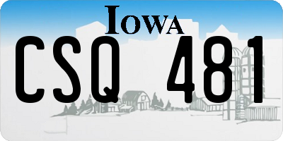 IA license plate CSQ481
