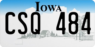 IA license plate CSQ484