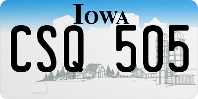 IA license plate CSQ505