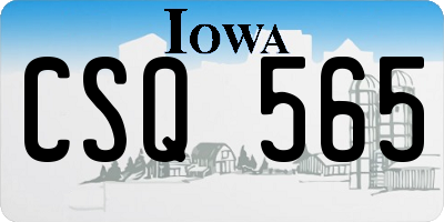 IA license plate CSQ565