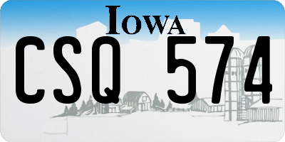 IA license plate CSQ574