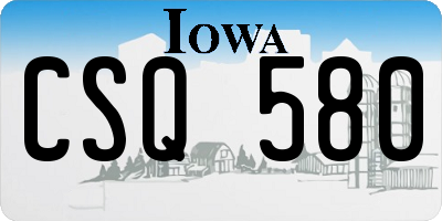 IA license plate CSQ580
