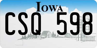 IA license plate CSQ598
