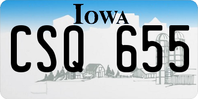 IA license plate CSQ655