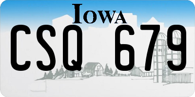 IA license plate CSQ679
