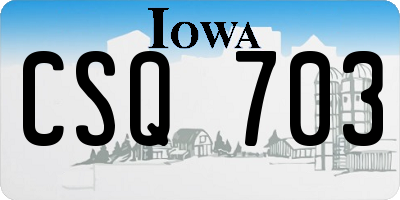 IA license plate CSQ703