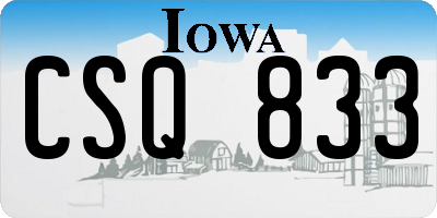IA license plate CSQ833