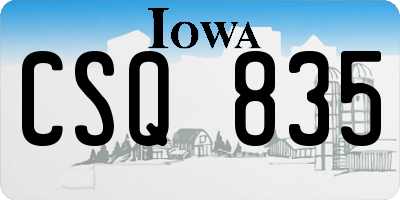 IA license plate CSQ835
