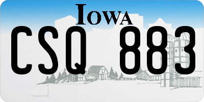 IA license plate CSQ883