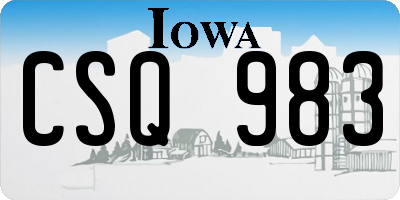 IA license plate CSQ983