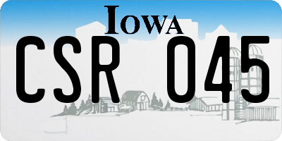 IA license plate CSR045