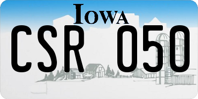 IA license plate CSR050