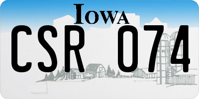 IA license plate CSR074