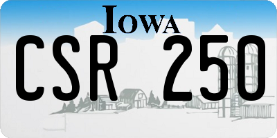 IA license plate CSR250
