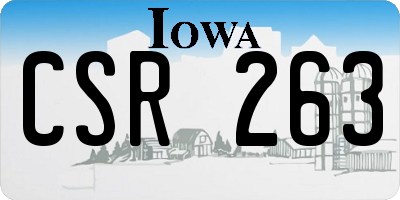 IA license plate CSR263