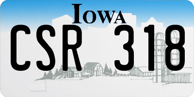IA license plate CSR318