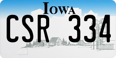 IA license plate CSR334