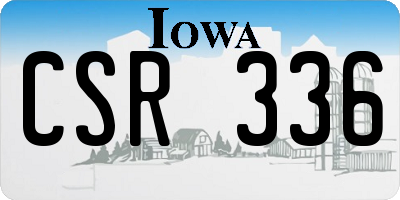 IA license plate CSR336