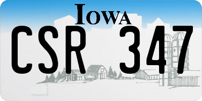 IA license plate CSR347