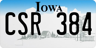 IA license plate CSR384